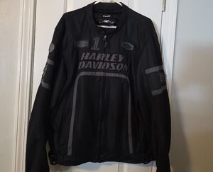 Harley-Davidson Black and Gray Mesh Performance Jacket